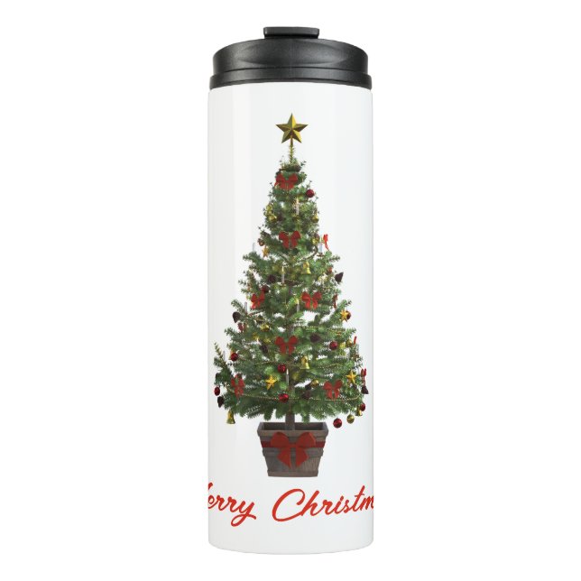 Garrafa Térmica Merry Christmas. Christmas Tree (Frente)