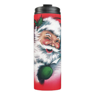 Garrafa Térmica Merry Christmas,vintage,retro,Santa claus,happy Sa