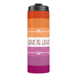 Garrafa Térmica Mês do Orgulho do Amor é Amor Tumbler Térmico