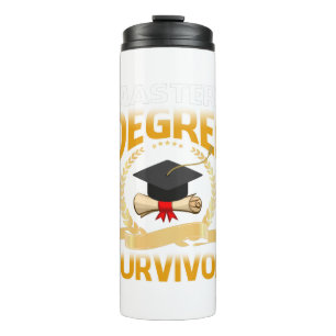 Garrafa Térmica Mestrados Graduação em T-Shirt Engraçado de Sob