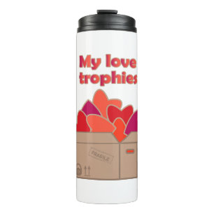 Garrafa Térmica Meu amor troféu no cheio de Namorados corações
