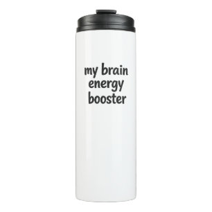 Garrafa Térmica Meu Aumentador de Energia Cerebral Tumbler de Café