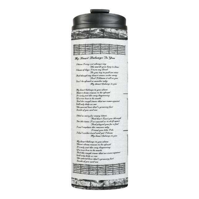 Garrafa Térmica Meu Coração Pertence A Você (Frente)
