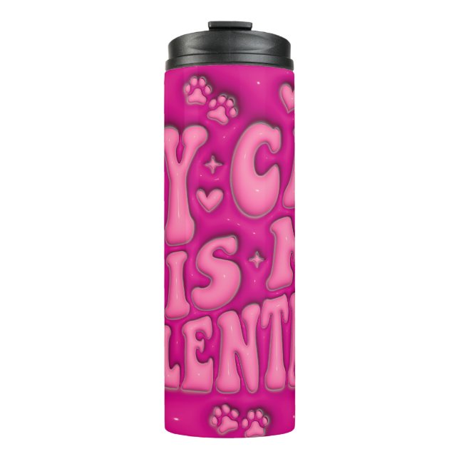 Garrafa Térmica Meu gato é meu Namorados (Frente)