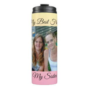 Garrafa Térmica Meu Melhor Amigo, Minha Irmã, Foto Personalizada