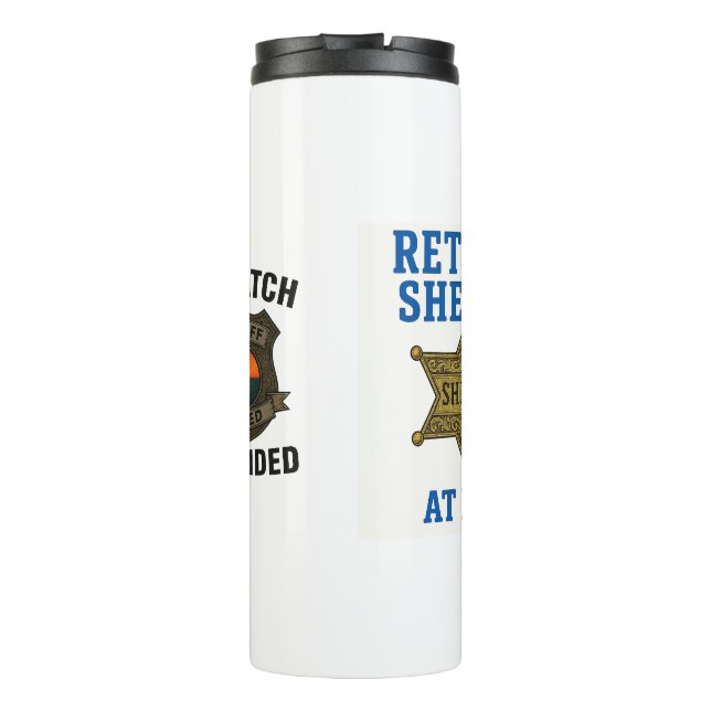 Garrafa Térmica Meu período como xerife acabou (Verso)