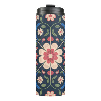 Garrafa Térmica Mexican Folk Art Floral Pattern