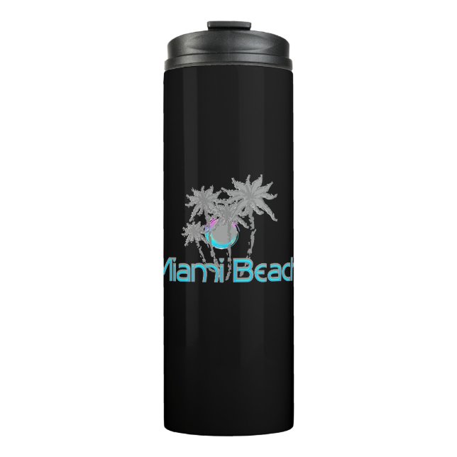 Garrafa Térmica Miami-Beach, Flórida, Grunge Legal (Frente)
