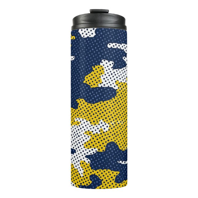 Garrafa Térmica Michigan Navy & Maize Camo Printed  (Frente)