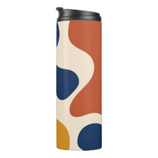 Garrafa Térmica Mid-Century Modern Abstract Organic Shapes Square
