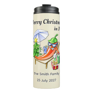 Garrafa Térmica Mid Summer Tropical Christmas Spicy Pool Party