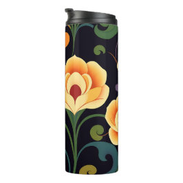 Garrafa Térmica Midnight Garden Floral Travel Tumbler
