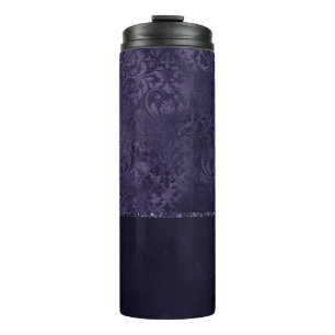 Garrafa Térmica Midnight Indigo Romance   Satinge Damask
