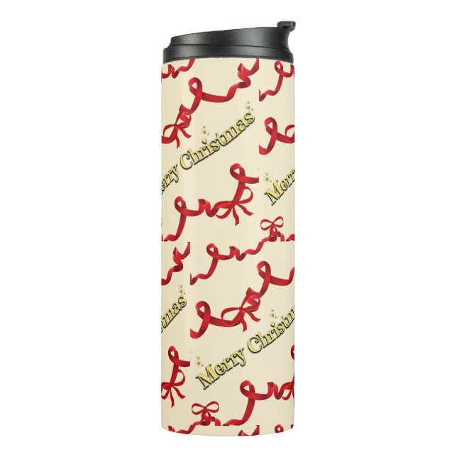 Garrafa Térmica Mikitiez gothmas ribbon redwhite candycane x'mas (Giro à esquerda)