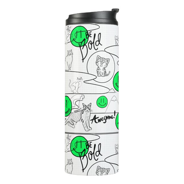 Garrafa Térmica Mikitiez meow feira de gatos de verão (Giro à esquerda)
