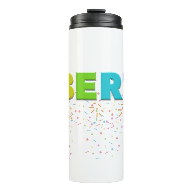 Garrafa Térmica Mikitiez PE olimpiadas rosquinha do arco-íris lgbt (Frente)