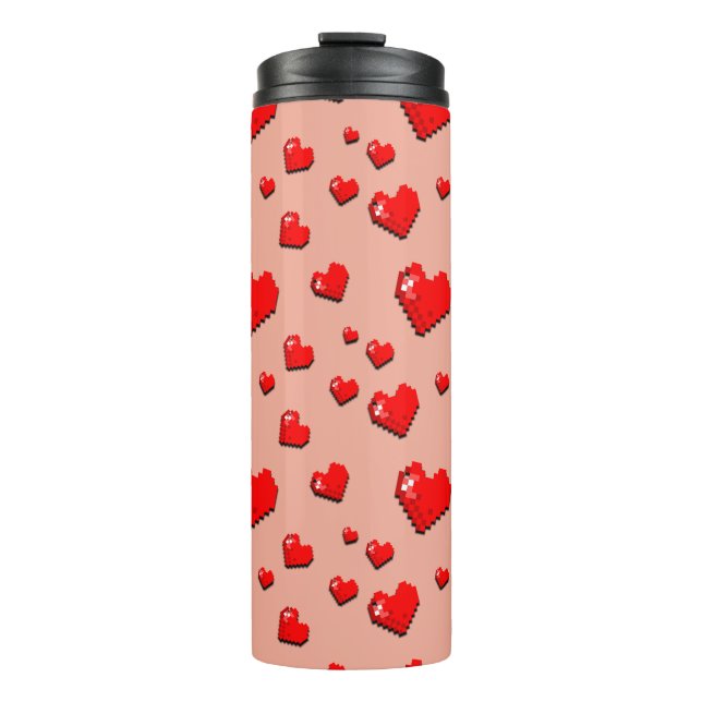 Garrafa Térmica Mikitiez pink coração selflove june gemini (Frente)