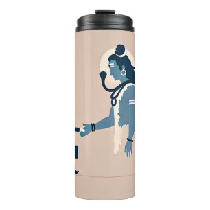 Garrafa Térmica minimalism image of an ordinary person greeting go