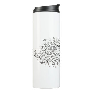 Garrafa Térmica Minimalist Floral Woman Profile Tumbler