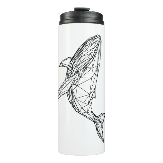 Garrafa Térmica Minimalist Geometric Whale Thermal Tumbler (Frente)