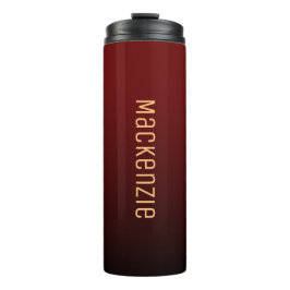 Garrafa Térmica Mínimo Simples VERMELHO ESCURO a PRETO Gradiente d