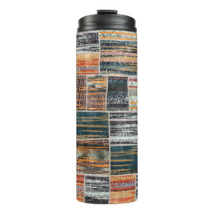 Garrafa Térmica Mistura de colagem de retalhos, impressão de padrã