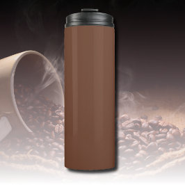 Garrafa Térmica Mocha Brown Solid Color | Clássico | Elegante