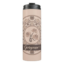 Mocha Rococo de Revival Personalizado Dot Mandala
