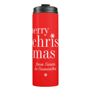 Garrafa Térmica Mod minimalista Feliz Natal Neve do Papai Noel ver