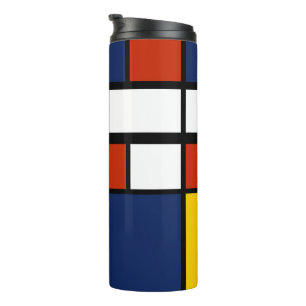 Garrafa Térmica modelo bauhaus pintura de arte geométrica abstrato