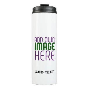 GARRAFA TÉRMICA MODELO DE TEXTO DE IMAGEM BRANCA SIMPLES EDITÁVEL