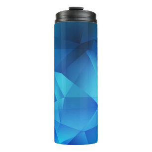 Garrafa Térmica Modelo de triângulos de gradiente AZUL claro. Crea