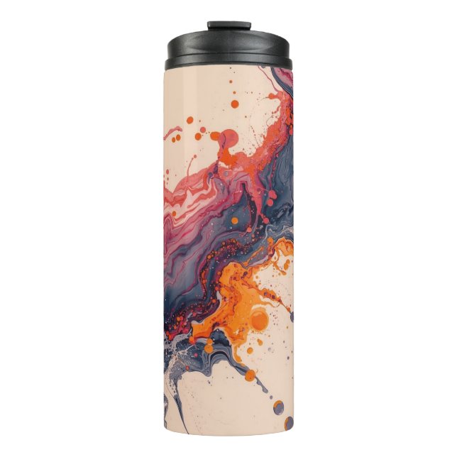 Garrafa Térmica Modern Art Ink Run Thermal Tumbler (Frente)