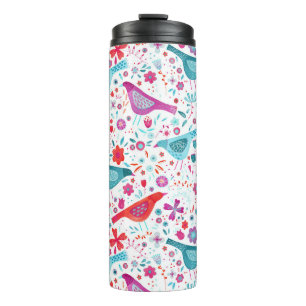 Garrafa Térmica Modern Bird Watercolor