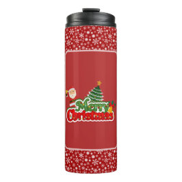 Garrafa Térmica Modern Christmas Tree Painting Colorful