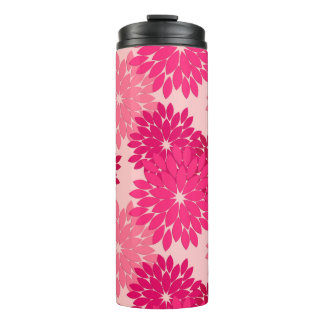 Garrafa Térmica Modern Floral Kimono Impressão, cor-de-rosa