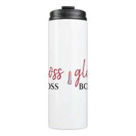 Garrafa Térmica Modern Gloss Boss Girl Black Red Funny Art