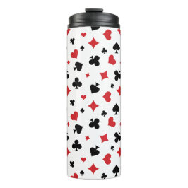 Garrafa Térmica Modern Playing Card Suits Pattern