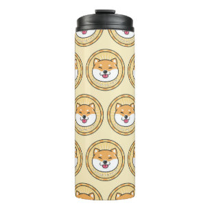 Garrafa Térmica Moeda de cão - moeda de cyrpto - fundo