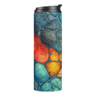 Garrafa Térmica Mola de Tumbler Azul - Design sem costura