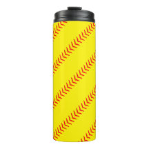 Molas de Softball Amarelo-Brilhante (Costuras)