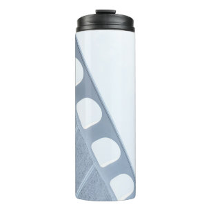 Garrafa Térmica Moldura de metal preto e branco