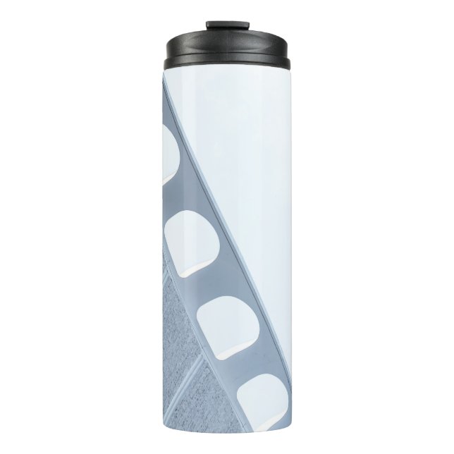 Garrafa Térmica Moldura de metal preto e branco (Frente)