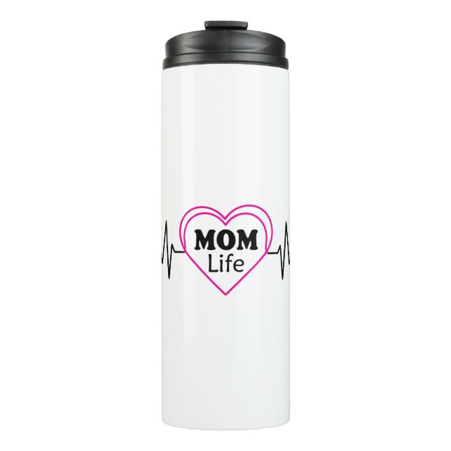 Garrafa Térmica Mom Life Heartbeat Artwork (Frente)
