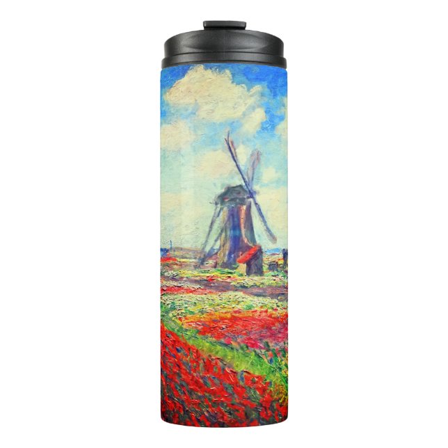 Garrafa Térmica Monet Tulips Windmill (Frente)