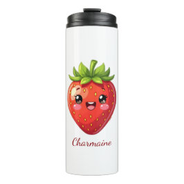 Garrafa Térmica Monogram cute strawberry kawaii