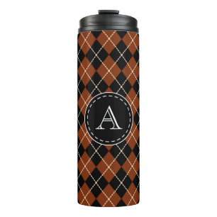 Garrafa Térmica Monograma Argyle Café Tumbler