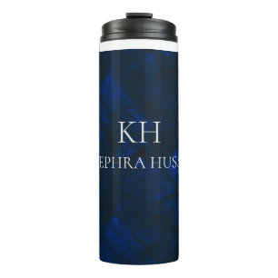 Garrafa Térmica Monograma de Cor Azul-Escura