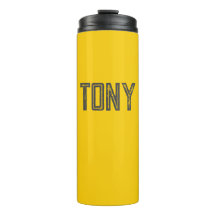 Monograma de Nome Personalizado Amarelo-Laranja Só