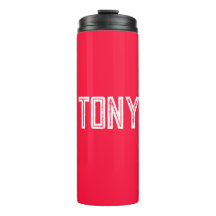 Monograma de Nome Personalizado de Cor Vermelha Só